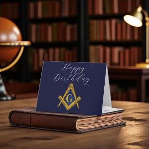 Freemason Masonic Mason Freemason Birthday Tack Kort