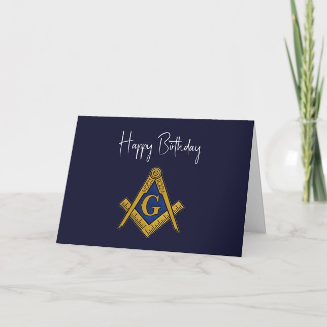 Freemason Masonic Mason Freemason Birthday Tack Kort (Framsida)