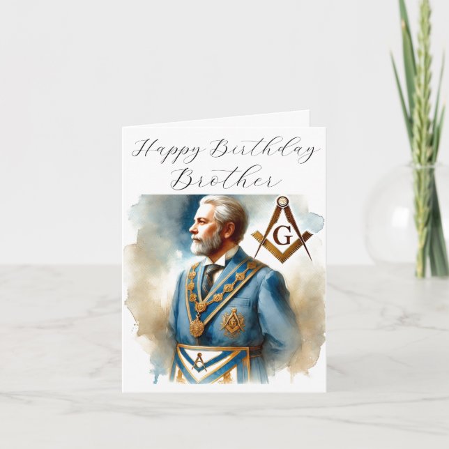 Freemason Masonic Mason Freemason Birthday Tack Kort (Framsida)