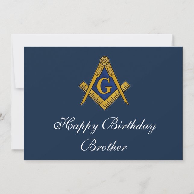 Freemason Masonic Mason Freemason Birthday Tack Kort (Framsida)