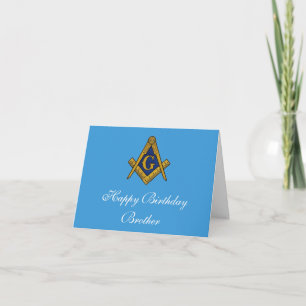 Freemason Masonic Mason Freemason Birthday Tack Kort
