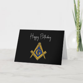 Freemason Masonic Mason Freemason Birthday Tack Kort