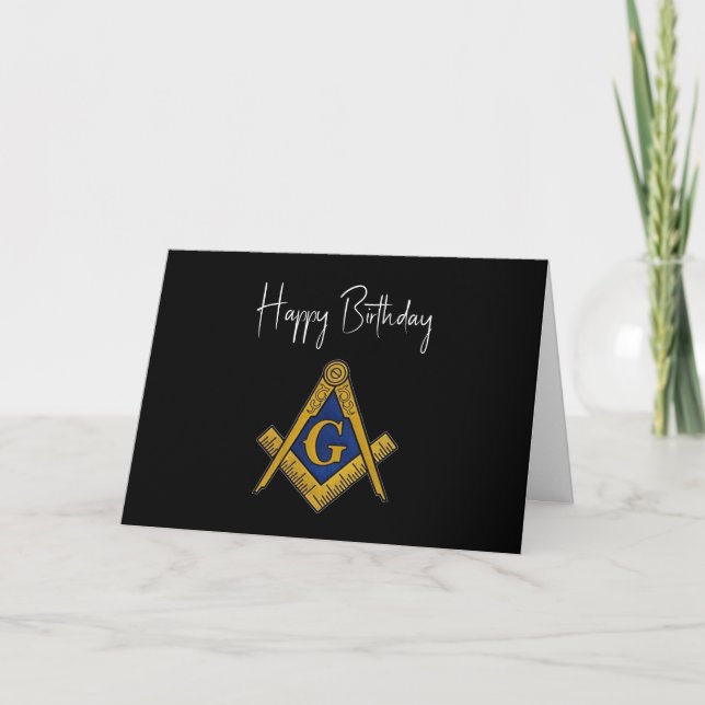 Freemason Masonic Mason Freemason Birthday Tack Kort (Framsida)