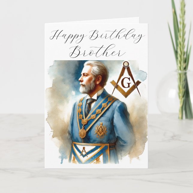 Freemason Masonic Mason Freemason Birthday Tack Kort (Framsida)