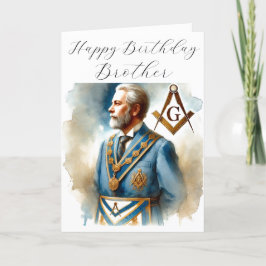 Freemason Masonic Mason Freemason Birthday Tack Kort