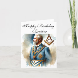 Freemason Masonic Mason Freemason Birthday Tack Kort