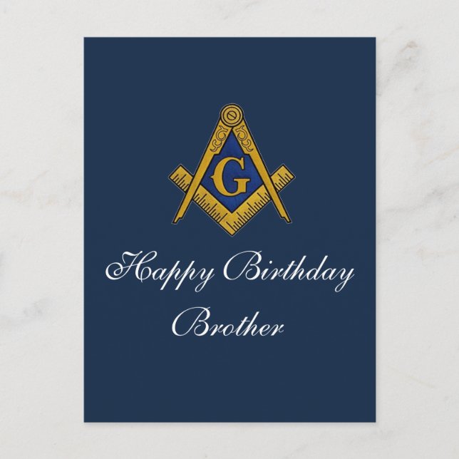 Freemason Masonic Mason Freemason Birthday Vykort (Framsida)