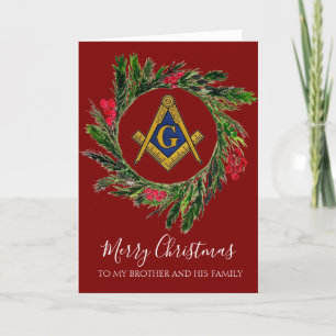 Freemason Masonic Mason Freemason jul Tack Kort