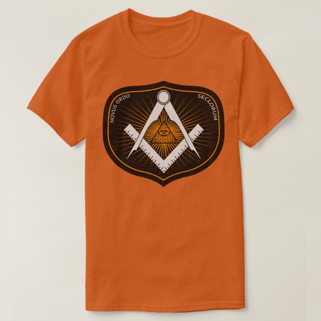 Freemason Masonic Member Square Compass T Shirt (Design framsida)