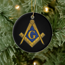 Freemason Masonic Square och Compass Freemasonry Julgransprydnad Keramik