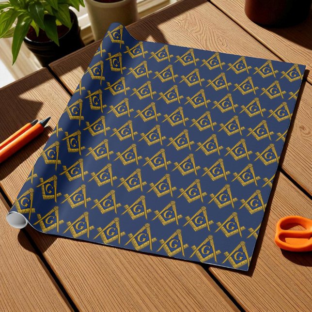 Freemason Masonic Square och Compass Freemasonry Presentpapper (Skapare uppladdad)