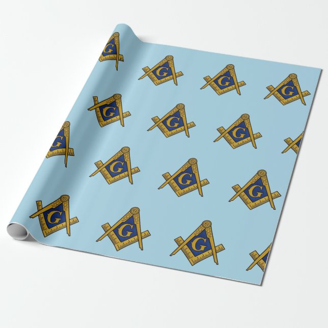 Freemason Masonic Square och Compass Freemasonry Presentpapper (Utrullad)