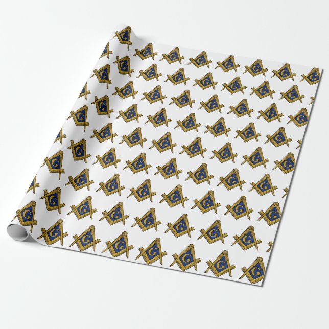 Freemason Masonic Square och Compass Freemasonry Presentpapper (Utrullad)