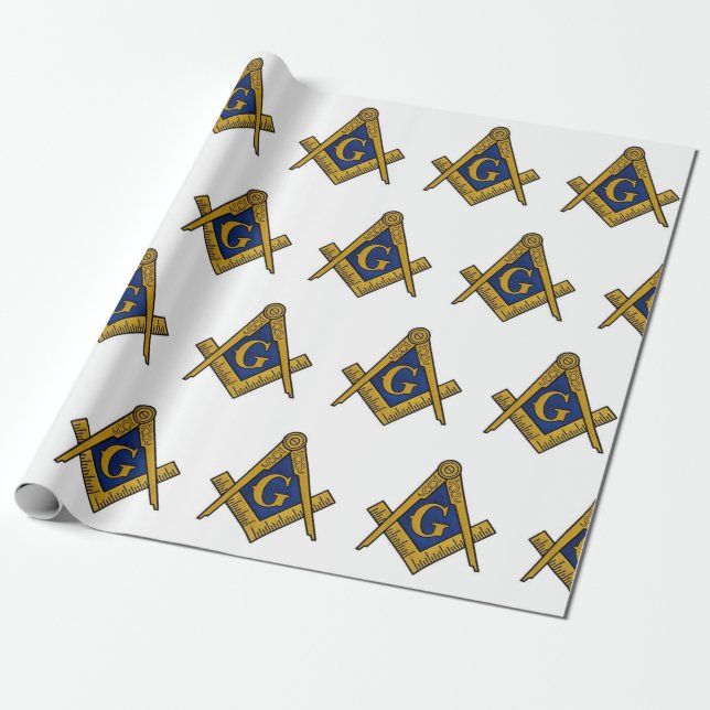 Freemason Masonic Square och Compass Freemasonry Presentpapper (Utrullad)