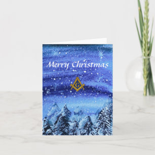 Freemason Masonic Square och Compass jul Tack Kort