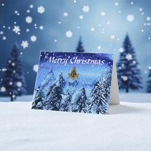 Freemason Masonic Square och Compass jul Tack Kort