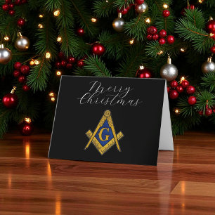 Freemason Masonic Square och Compass jul Tack Kort