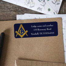 Freemason Masonic Square och Compass Navy Blue