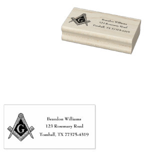 Freemason Masonic Square och Compass Stämpel