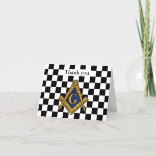 Freemason Masonic Square och Compass Tack Kort