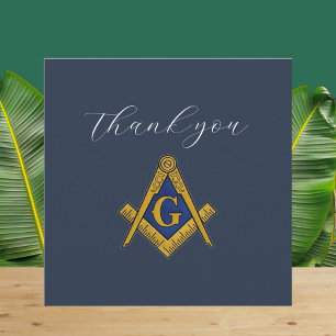 Freemason Masonic Square och Compass Tack Kort
