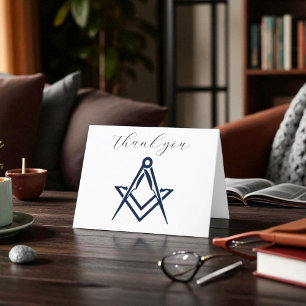 Freemason Masonic Square och Compass Tack Kort
