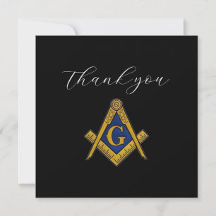 Freemason Masonic Square och Compass Tack Kort
