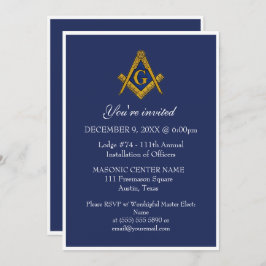 Freemason Masonry Black Masonic Inbjudningar