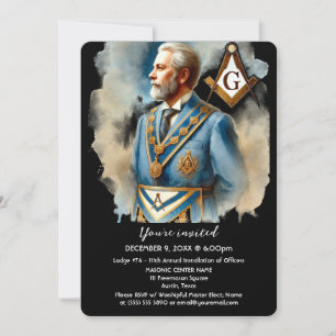 Freemason Masonry Square och Compass Masonic Mason Inbjudningar