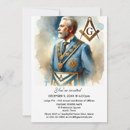Freemason Masonry Square och Compass Masonic Mason Inbjudningar