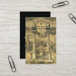 Freemason-medlemskort Visitkort