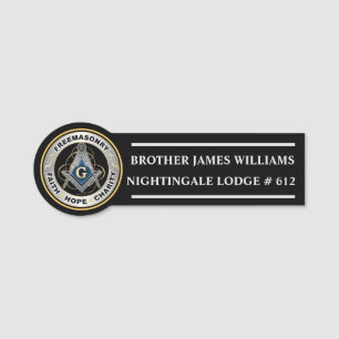 Freemason Namn bricka Namnbricka
