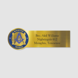 Freemason Namn bricka Namnbricka