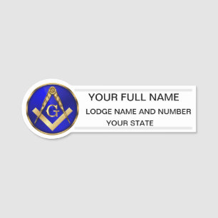 Freemason Namn bricka Namnbricka