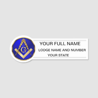 Freemason Namn bricka Namnbricka