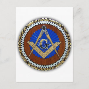 Freemason NWO-konspirationskvot och kompass Vykort
