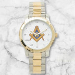 Freemason Square och Compass Charity Masonic Armbandsur<br><div class="desc">Farlig mästare,  frimurare,  kvadrat och kompass,  välgörenhet,  Masoniska symbolklocka.</div>