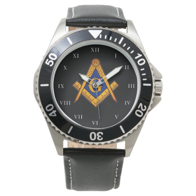 Freemason Square och Compass Charity Masonic Armbandsur (Framsida)