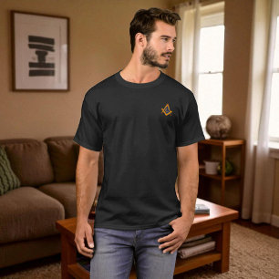 Freemason Square och Compass Charity Masonic Black T Shirt