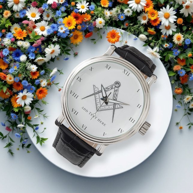 Freemason Square och Compass Charity Masonic Watch Armbandsur (Skapare uppladdad)