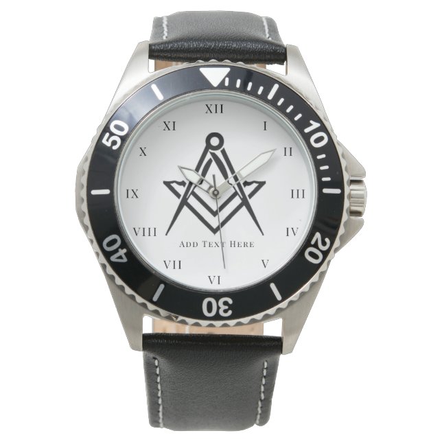 Freemason Square och Compass Charity Masonic Watch Armbandsur (Framsida)