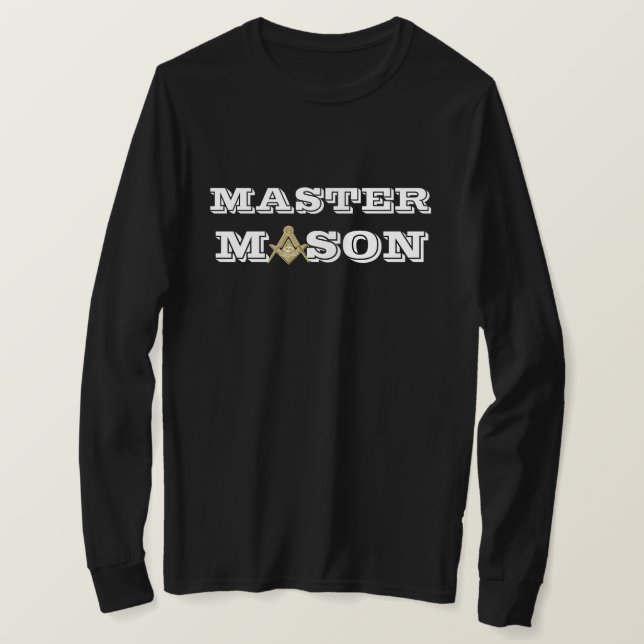 Freemason Square och Compass Master Mason Masonic T Shirt (Design framsida)