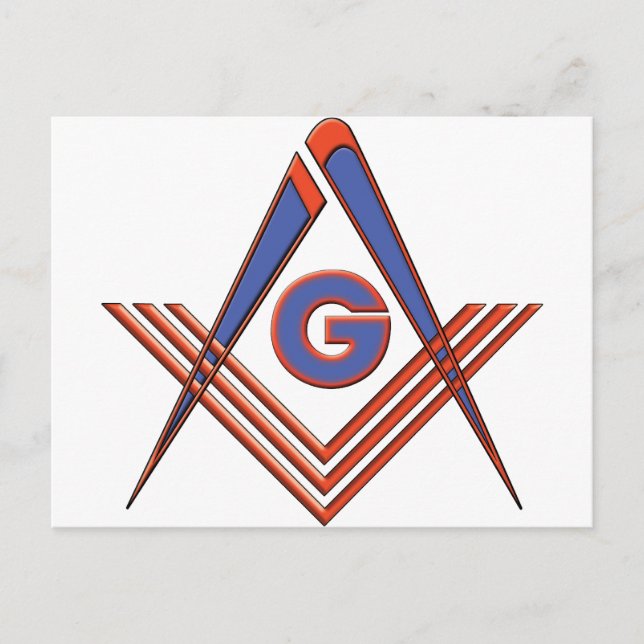 Freemason-symbol Vykort (Framsida)