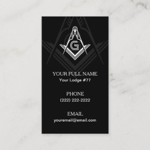 Freemason-visitkortsmallar Masoniskt kort