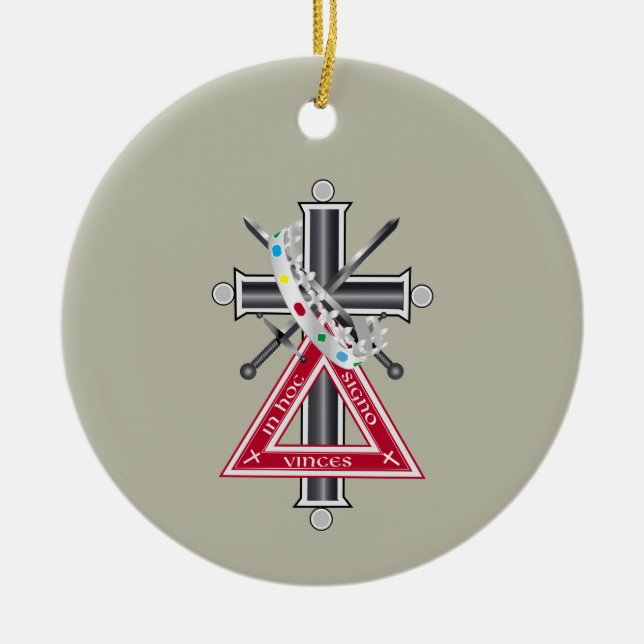 Freemasonic kor julgransprydnad keramik (Framsidan)