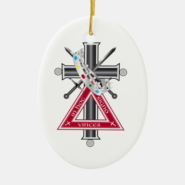 Freemasonic kor julgransprydnad keramik (Framsidan)