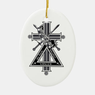 Freemasonic kor julgransprydnad keramik