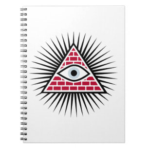 Freemasonic öga anteckningsbok