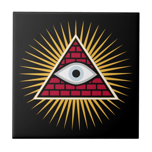 Freemasonic öga kakelplatta (Framsidan)