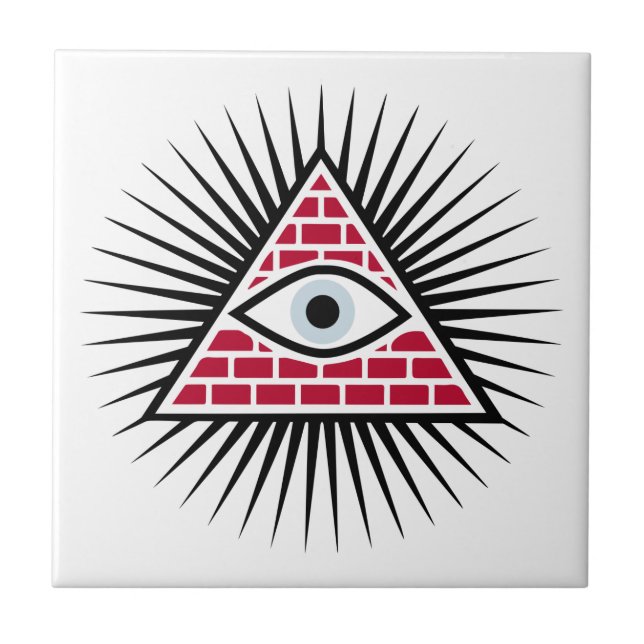 Freemasonic öga kakelplatta (Framsidan)